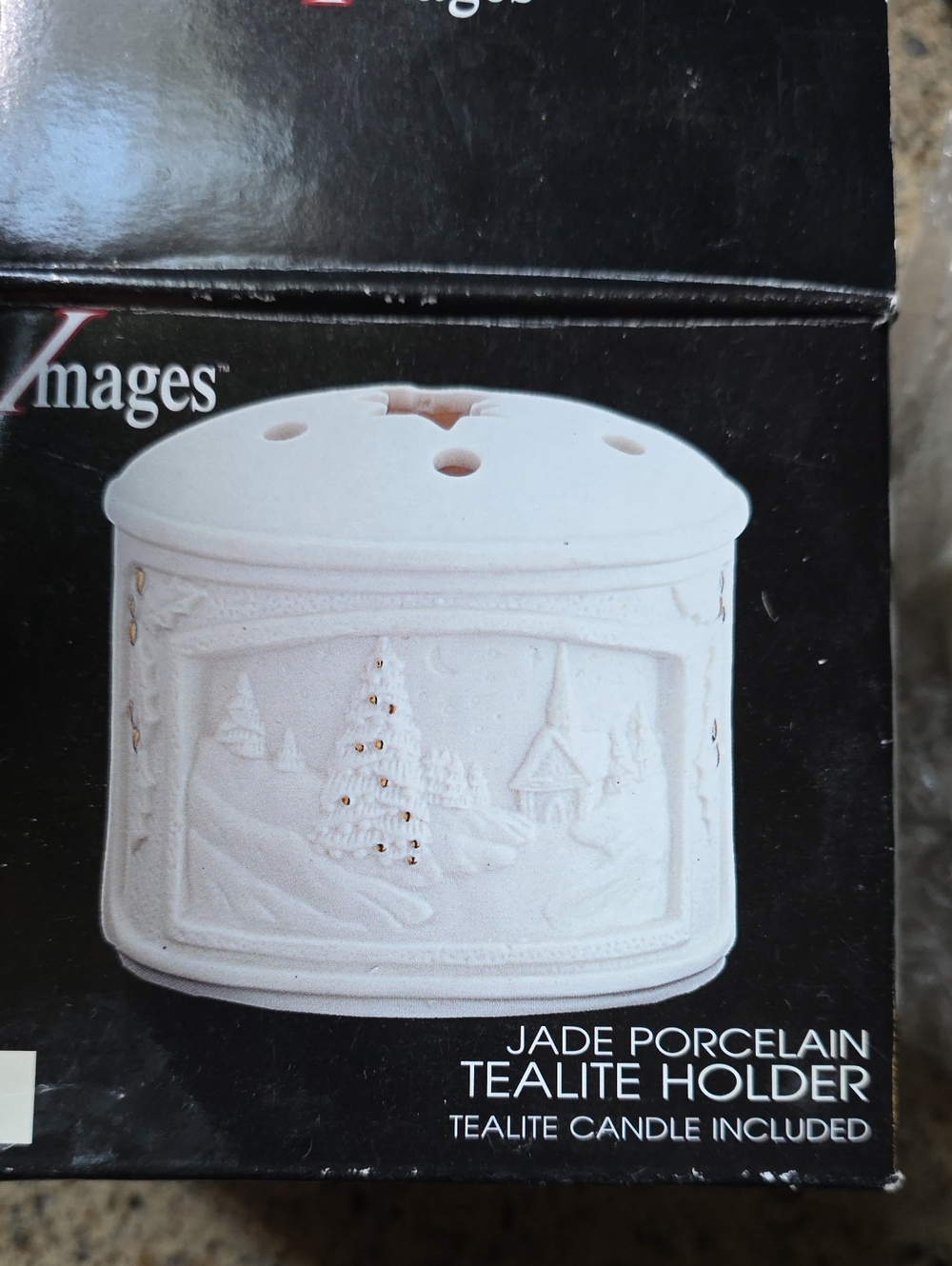 Jade Porcelain Tealite Holder - White